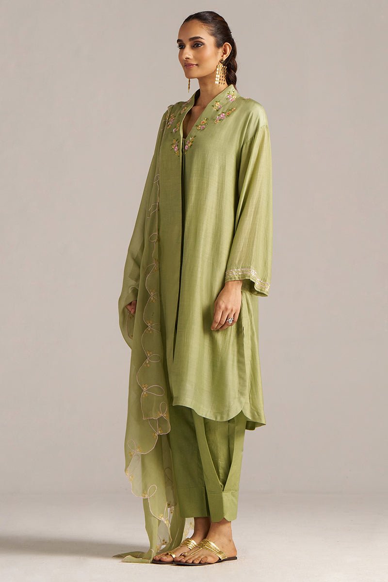 Winter Pear Bemberg Silk Festive Kurta Set
