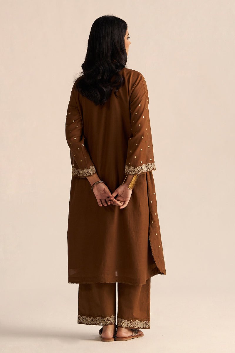 Toffee Embroidered Festive Co-ord Set