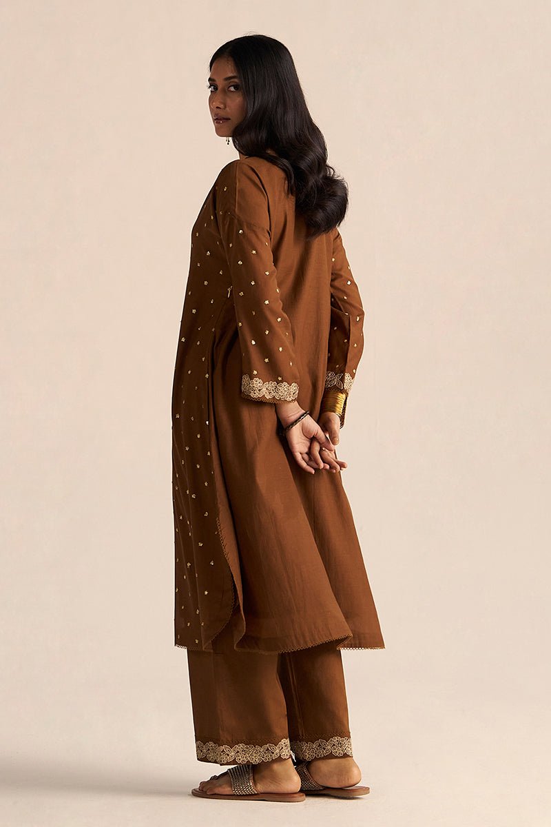 Toffee Embroidered Festive Co-ord Set