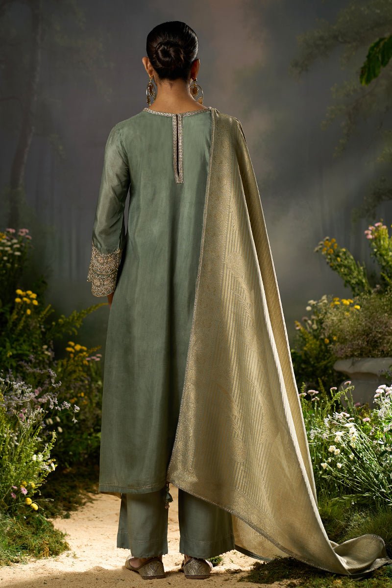 Laurel Oak Silk Festive Kurta Set