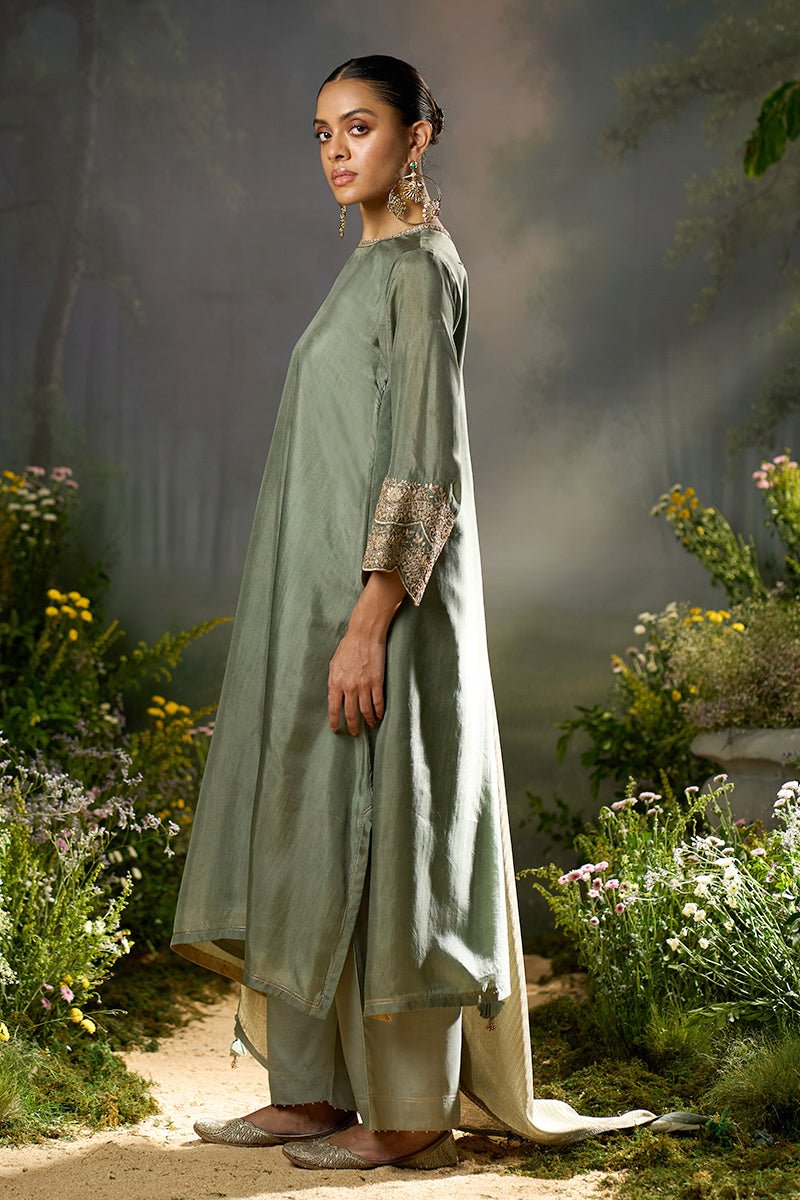 Laurel Oak Silk Festive Kurta Set