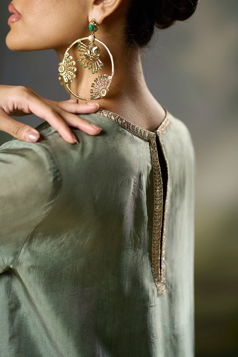 Laurel Oak Silk Festive Kurta Set