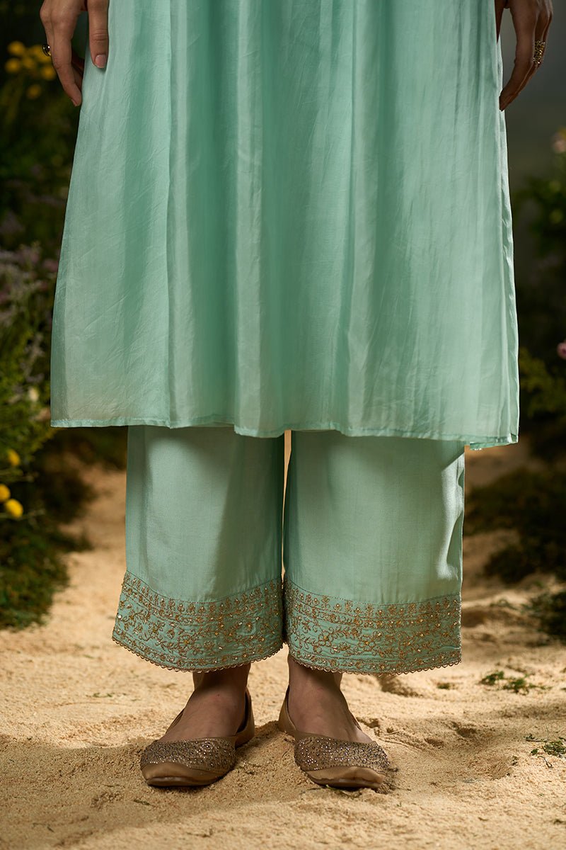 Dusty Aqua Festive Kurta Set