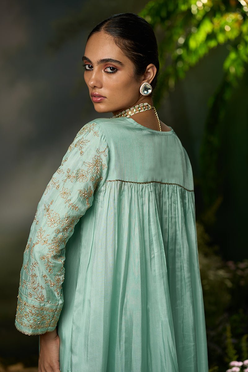 Dusty Aqua Festive Kurta Set