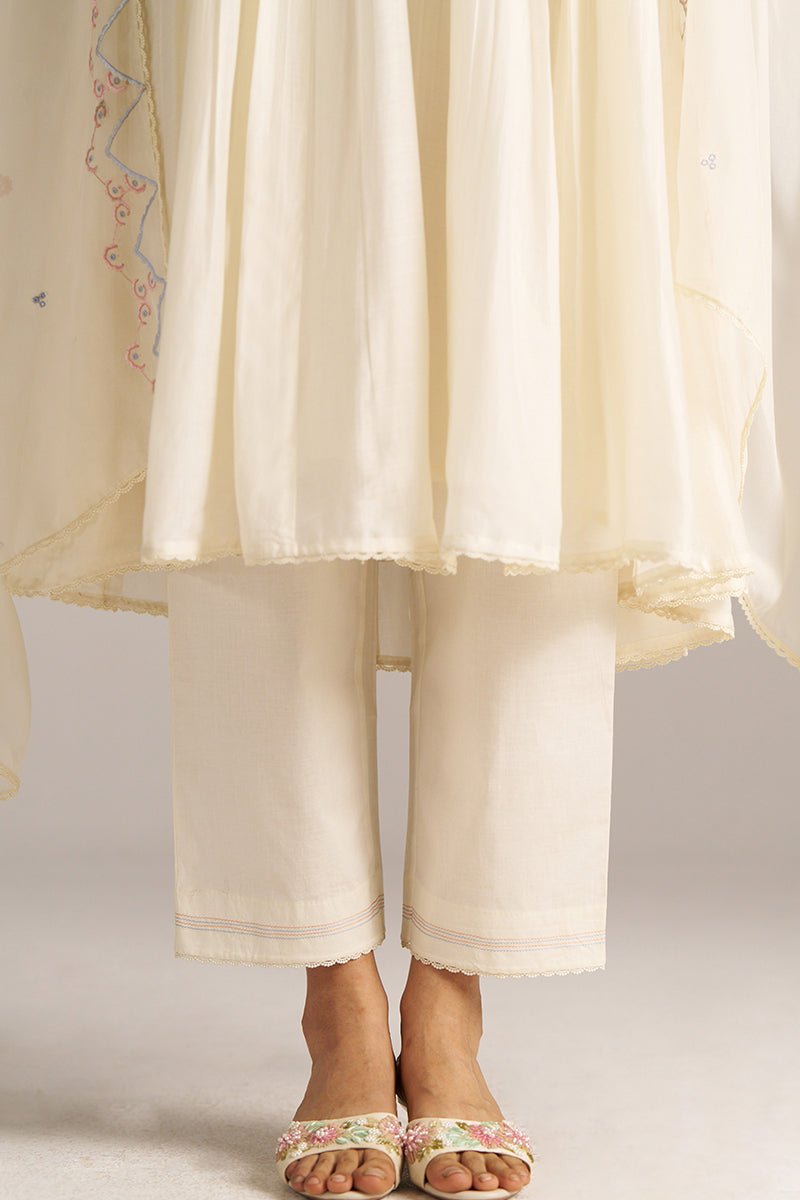 Ivory Bemberg Silk Festive Kurta Set