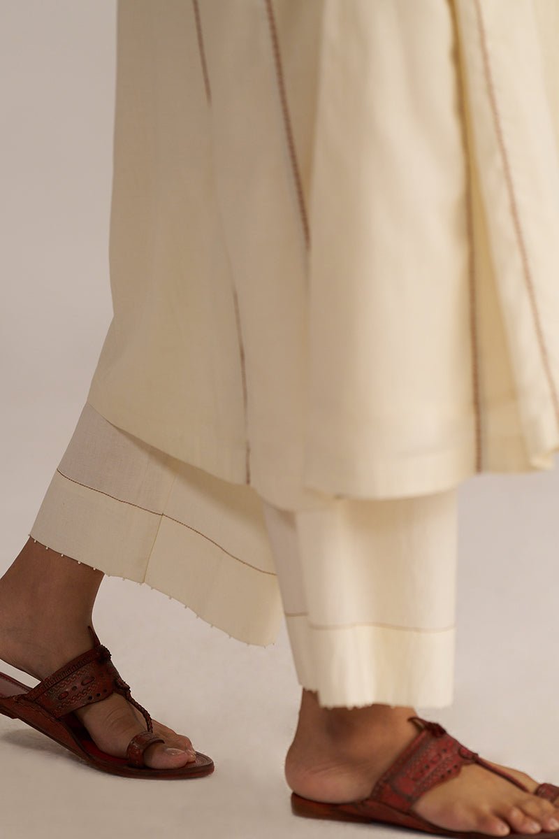 Off-White Hand Embroidered Co-ord Set