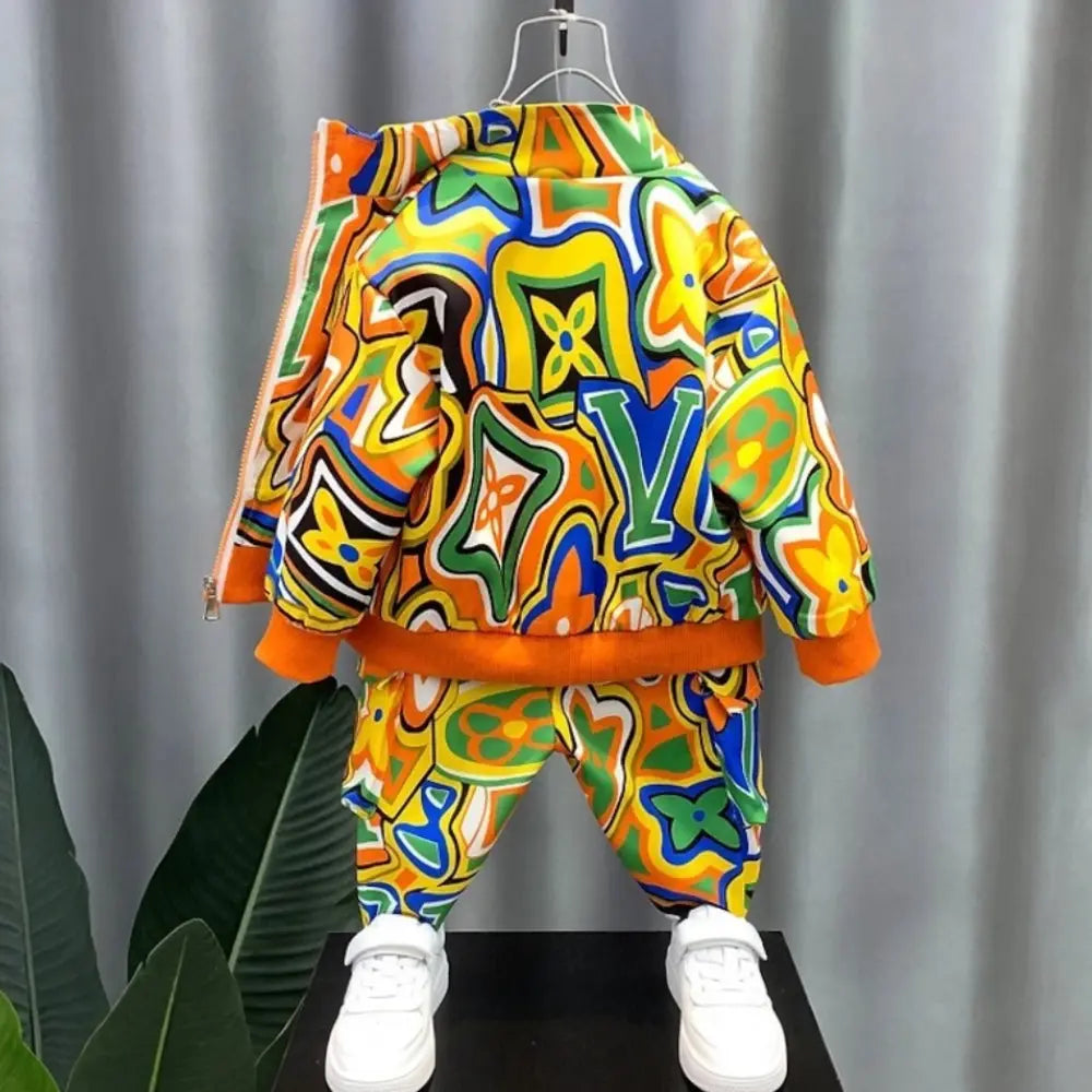 Boys Abstract Print Co-ord Set