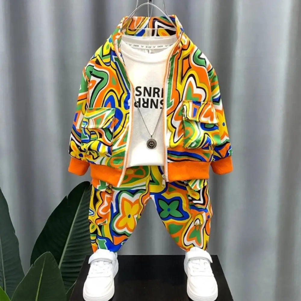 Boys Abstract Print Co-ord Set