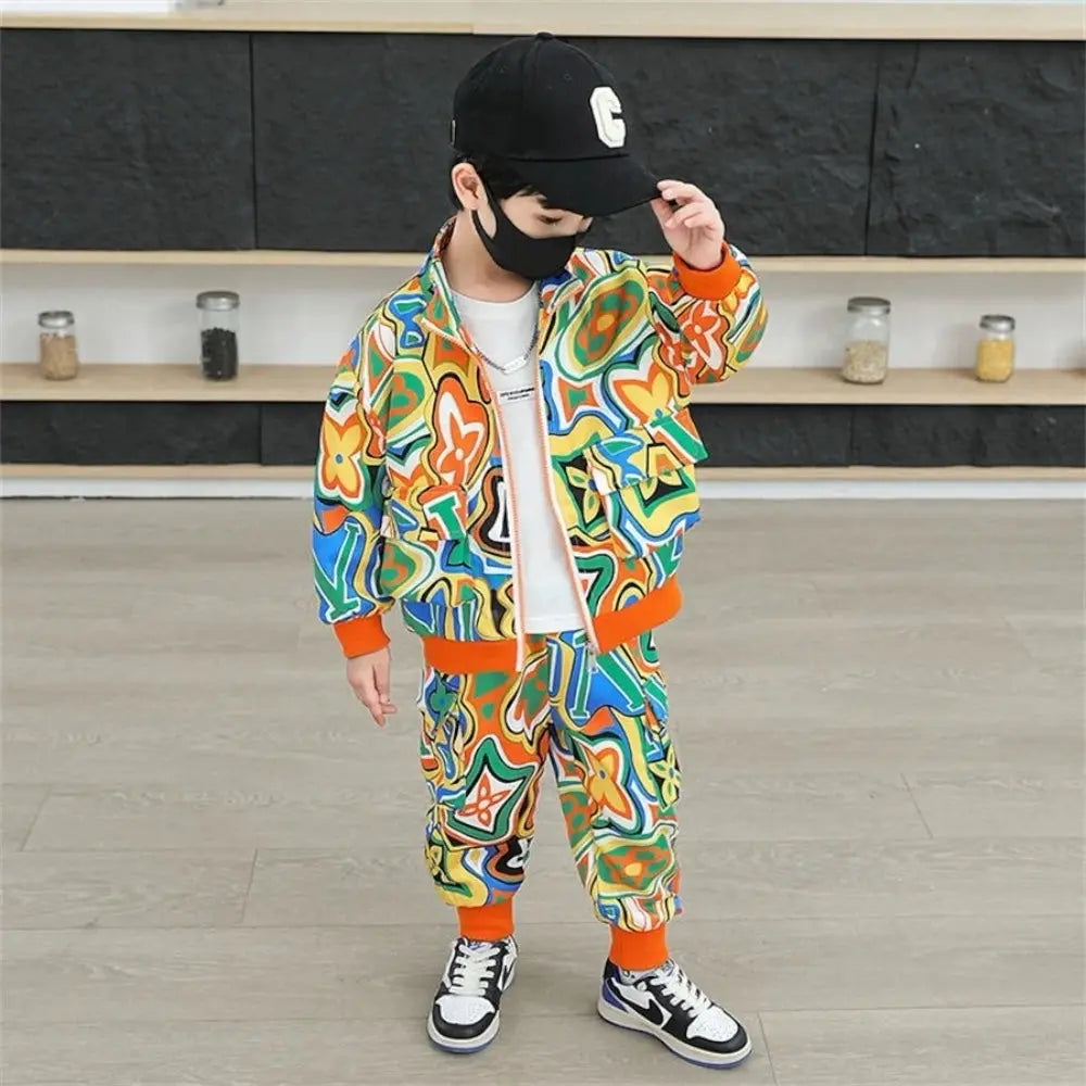 Boys Abstract Print Co-ord Set