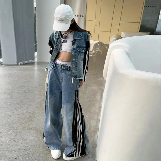 Girls Rugged Denim Co-ord Set