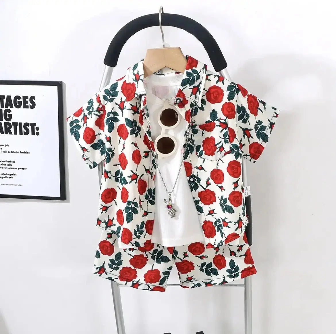 Boys Summer Floral Printed Co-ord Set